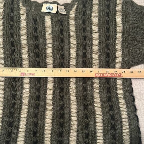 PASTA mohair blend gray black white chunky long sleeve loose knit sweater small - Picture 7 of 9